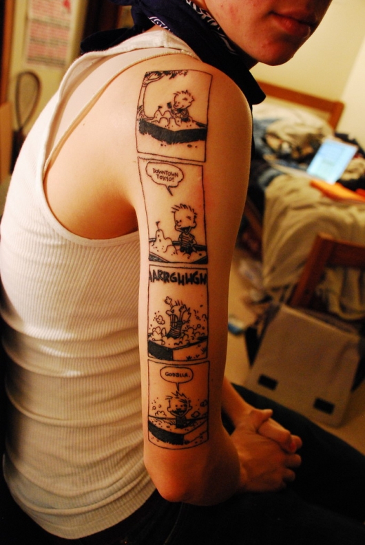 Calvin and Hobbes tattoo