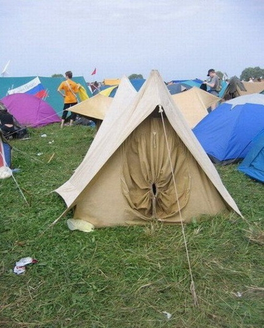 Strange tent entrance