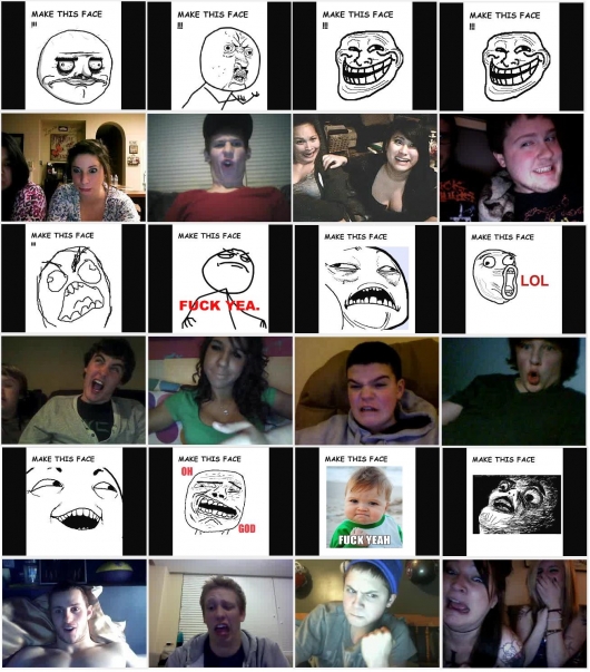 Meme faces on Omegle