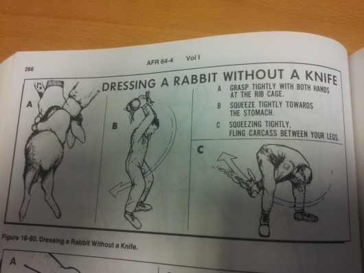 Dressing a rabbit without a knife
