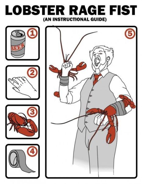 Lobster rage fist instructions