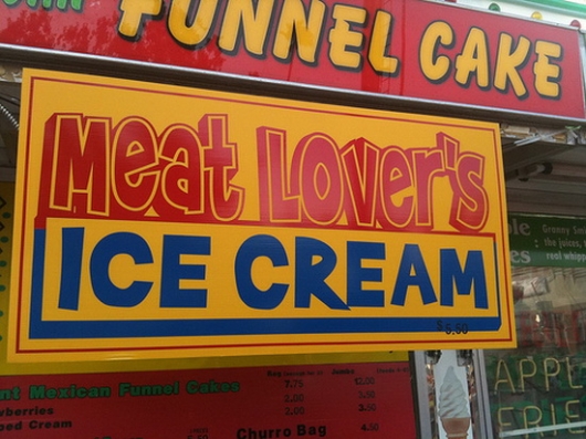 Meat lover's ice cream