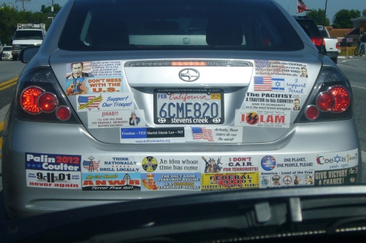 A patriot's car