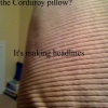 Corduroy pillow