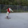 Jesus on a cross skateboard