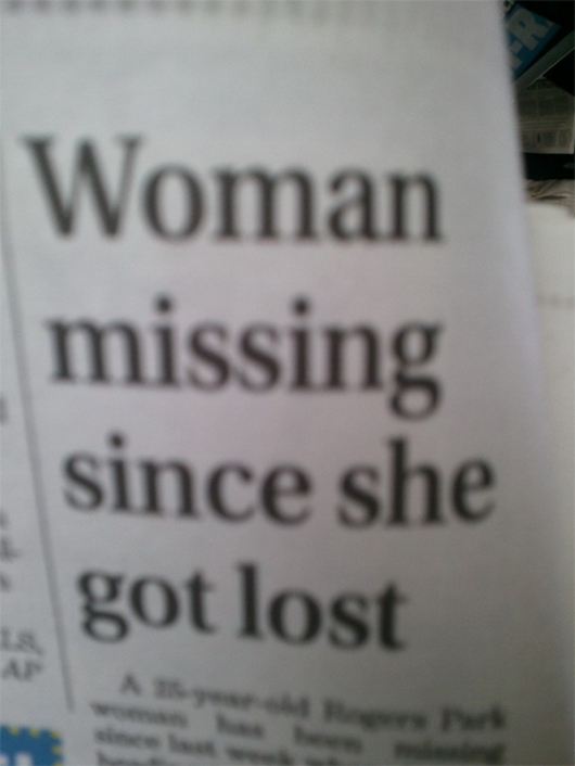 Woman missing