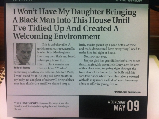 I won't have my daughter bringing a black man into this house...