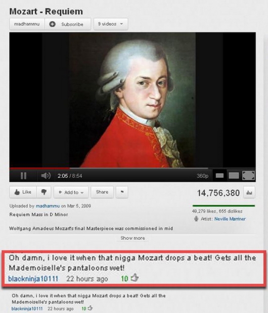 Mozart dropping the beat