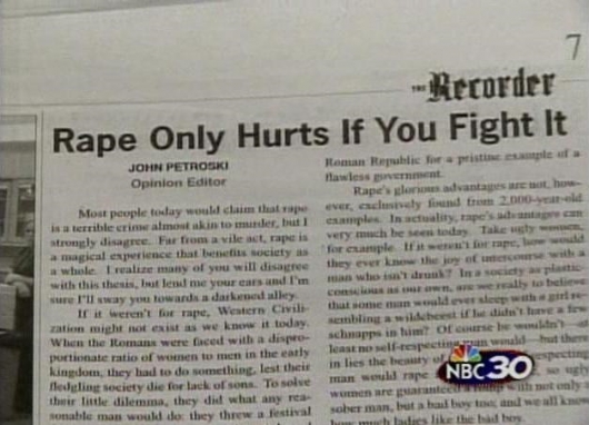 Rape only hurts if you fight it