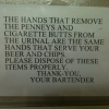 Toilet note from the bartender
