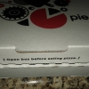 Open box before eating pizza