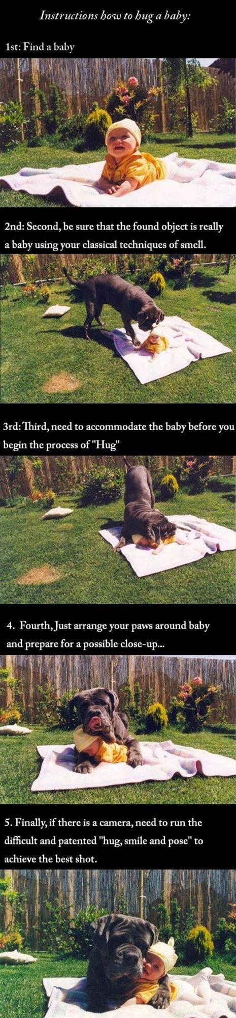 How to hug a baby