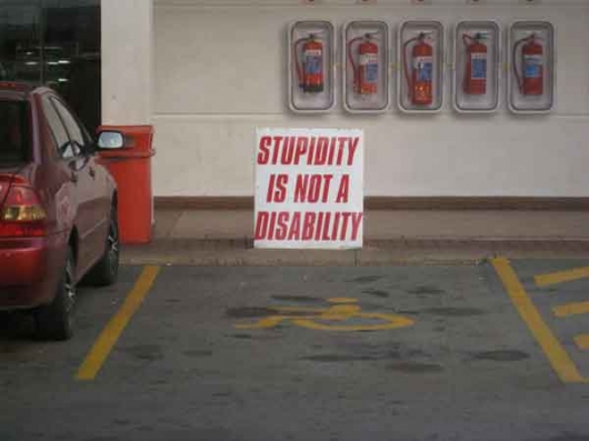 Stupidity is not a disability