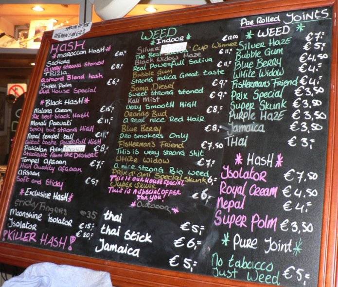 Amsterdam menu Really funny pictures collection on