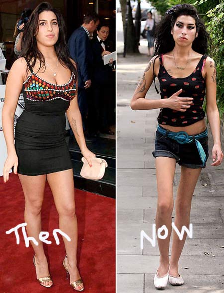 Amy Winehouse - before and after drugs