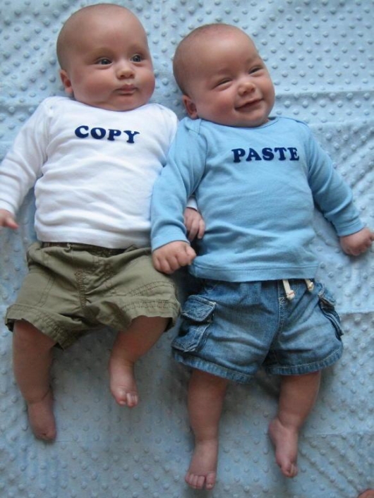 Copy-paste twins