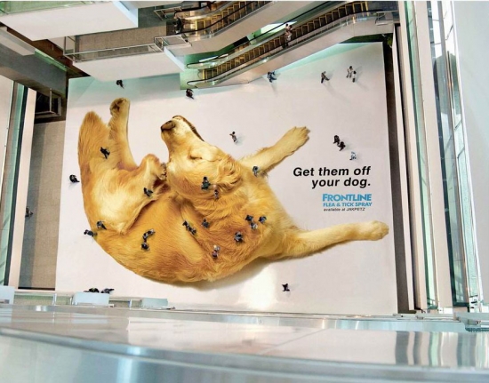 Creative ant- flee and tick spray ad