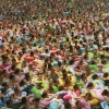 Crowded swimming pool Crowded swimming pool