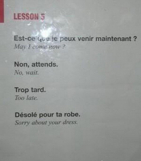 French lesson no. 5