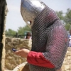 Knight with a cellphone