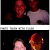 Photo take without/with flash Photo take without/with flash