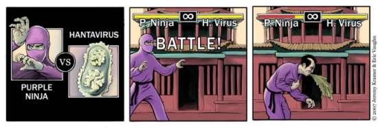 Purple Ninja vs. Hanta virus