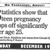 Shocking teen pregnancy statistics