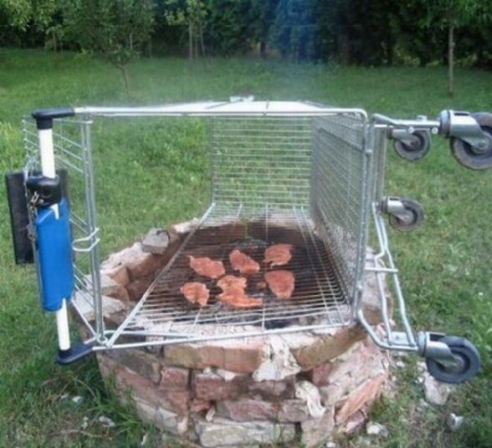 Shopping cart barbeque