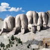The back of Mount Rushmore
