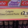 Time control tooth paste