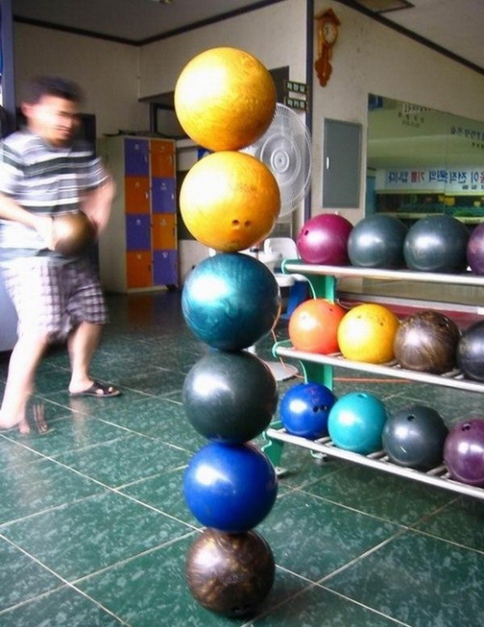 Bowling ball balancing