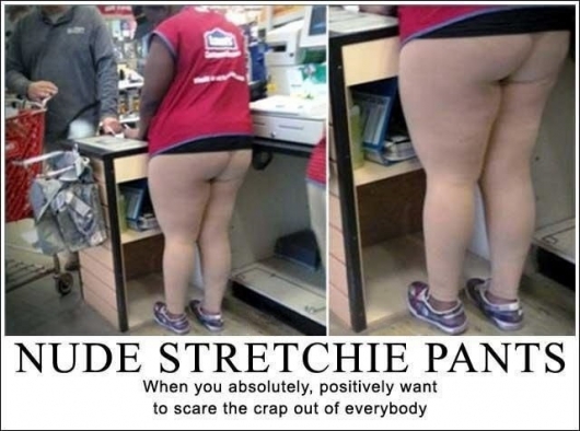 Nude stretchie pants