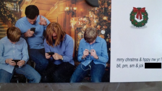 Texted Christmas card