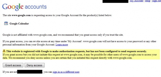 Google is not affiliated with www.google.com