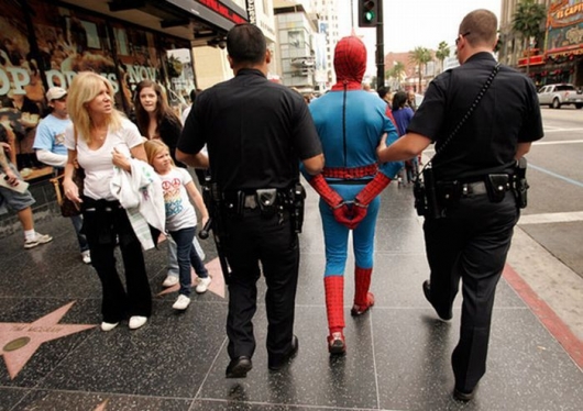 Arrested Spiderman