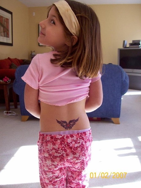 Little girl tramp stamp