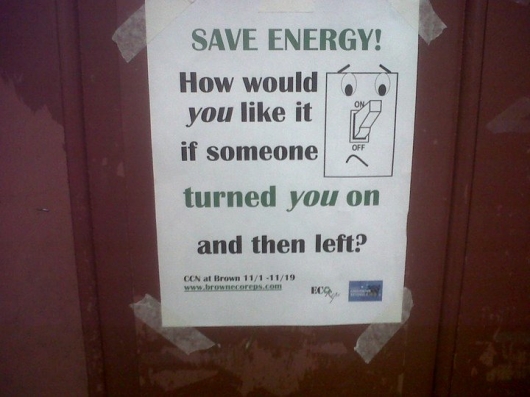Save energy!