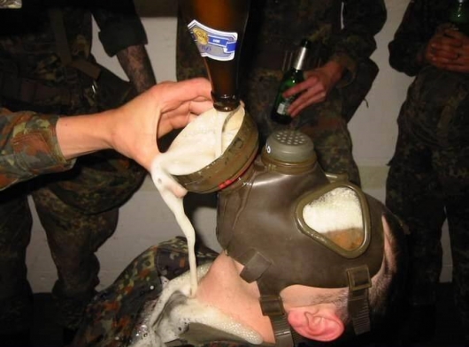 Army beer drinking