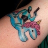 Robocop on unicorn tattoo