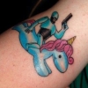 Robocop on unicorn tattoo Robocop on unicorn tattoo