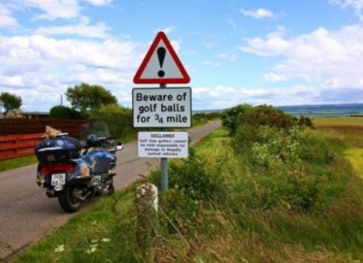 Beware of golf balls