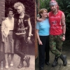 Then and now: punker and mother Then and now: punker and mother