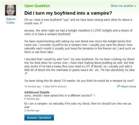 Did I turn my boyfriend into a vampire?