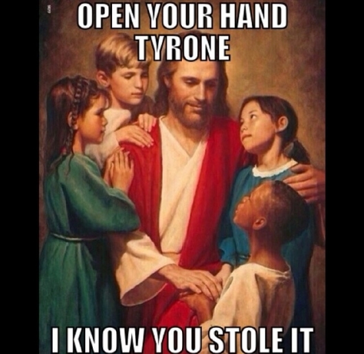 Open your hands Tyrone 