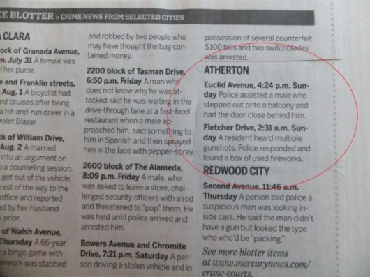 The strange things in the Atherton police blotter - Picture 11