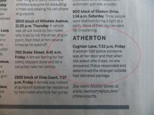 The strange things in the Atherton police blotter - Picture 12