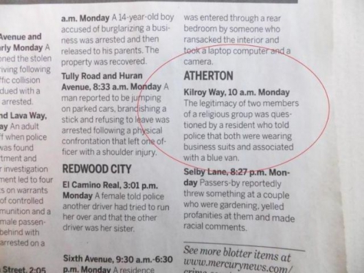 The strange things in the Atherton police blotter - Picture 2