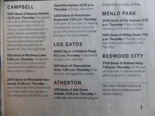 The strange things in the Atherton police blotter - Picture 3