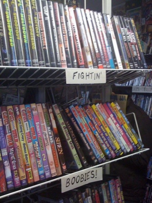 DVD categories