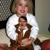 Girl with Hitler doll